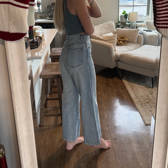 Rolla’s cropped high rise wide leg cropped jeans denim - Picture 3 of 7